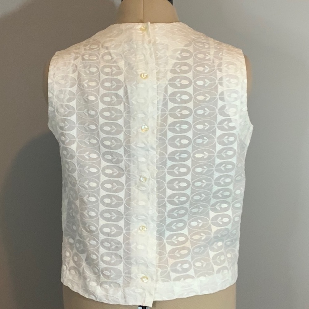 Vintage Lady Manhattan sleeveless tulip blouse - Picture 2 of 3